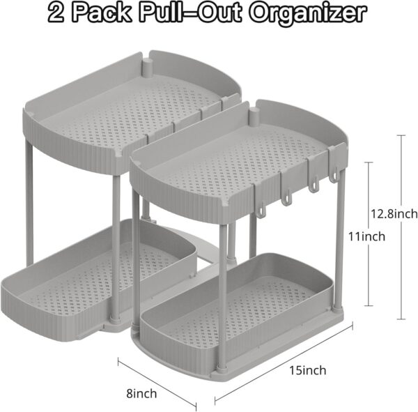 ukeetap Extra Large Expandable Silverware Organizer, BPA-Free Food-Safe Cutlery Flatware Organizer, Kitchen Utensil Drawer Organizer, Adjustable Silverware Holder for Spoons Forks Knives, Black